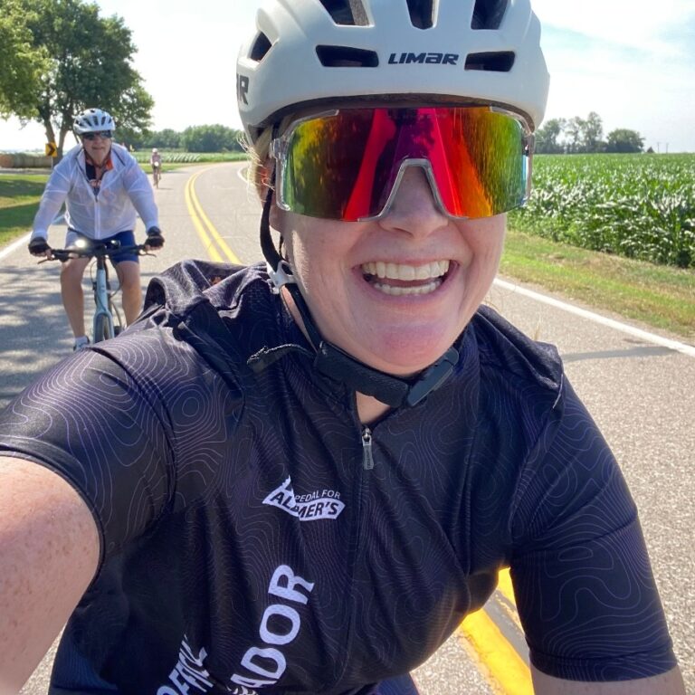 Sarah Farber Pedal for Alzheimer's ambassador 2024