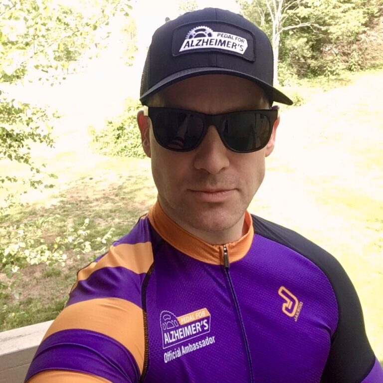 Dustin Helton Pedal for Alzheimer's ambassador 2024